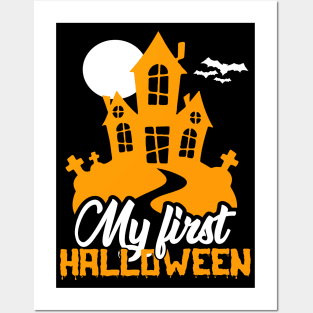 Kids My First Halloween Funny Scary Costume Posters and Art